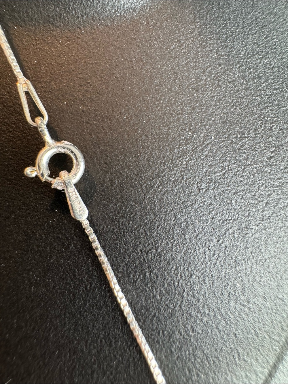 Sterling Silver Cabochon Necklace 16" Sterling box chain - Picture 3 of 4